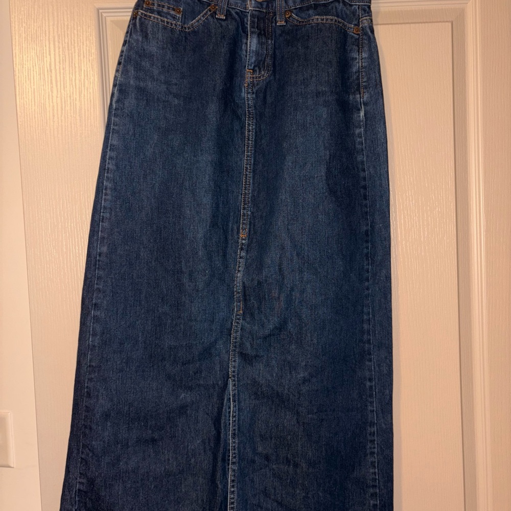 GAP Dark Blue Denim Maxi Skirt